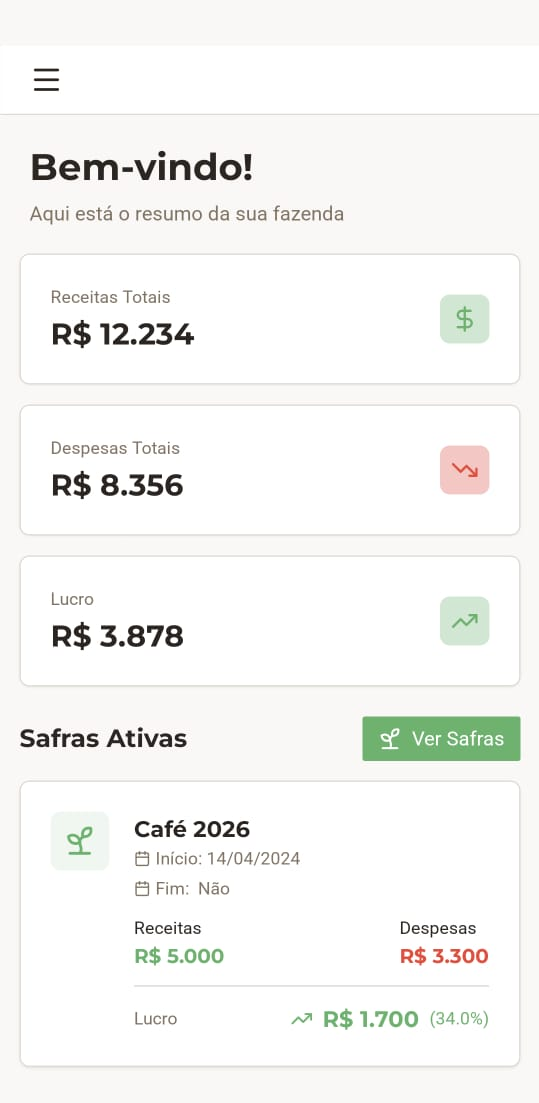 Tela inicial do CrescCampo